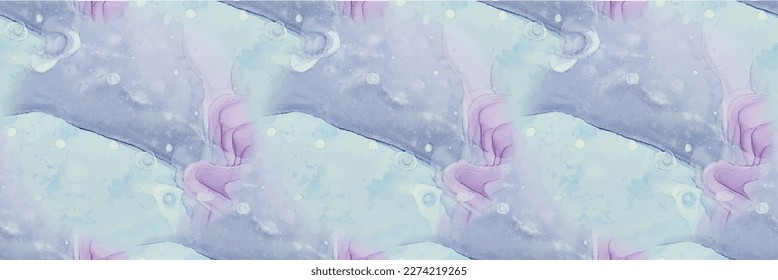 Marble Gold Ink. Blue Vector Ink Paint. Lilac Water Color Canvas. Geode Elegant Pattern. Vector Seamless Painting Violet Marble Art Watercolor. Purple Alcohol Ink Watercolor. Pink Gradient Background.