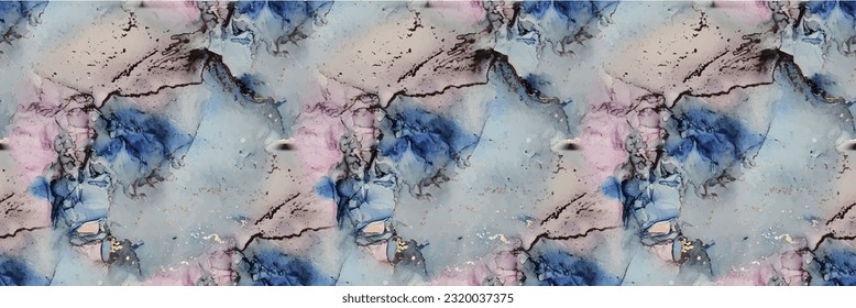 Marble Gold Ink. Purple Marble Art Background. Fluid Blue Texture. Violet Vector Ink Canvas. Lilac Water Color Watercolor. Blue Seamless Watercolor. Pink Alcohol Ink Paint. Luxury Seamless Painting