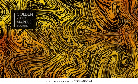 Marble gold texture background. Abstract luxury golden glitter marbling pattern for fabric, tile, design or gift wrapping. Realistic business or wedding cover card. Vector wtite and black art
