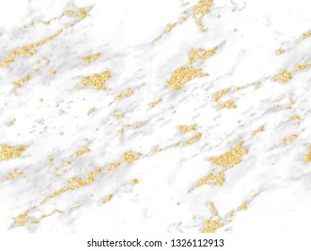 Marble gold texture seamless background. Abstract golden glitter marbling seamless pattern for fabric, tile, interior design or gift wrapping . Realistic business or wedding cover card. Vector