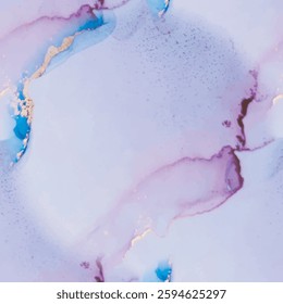 Marble Gold Water Color. Blue Seamless Watercolor. Purple Vector Ink Marble. Pink Art Paint. Light Vector Pattern. Purple Alcohol Ink Watercolor. Green Marble Ink Background. Vector Abstract Painting