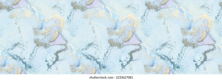 Marble Gold Water Color. Violet Vector Ink Background. Modern Seamless Template Geode Elegant Glitter. Lilac Alcohol Ink Repeat. Pink Oriental Watercolor. Blue Ink Paint. Purple Marble Art Background.