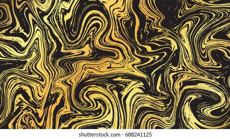 Marble golden seamless pattern texture, on a black background. Vector, eps 8