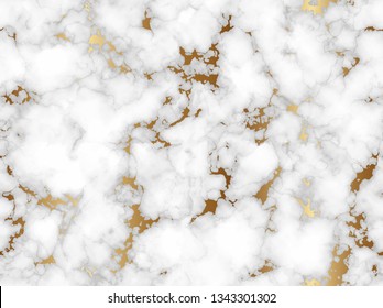 Marble With Golden Texture Background. Seamless Pattern. Beautiful Abstract Marble Pattern With High Resolution. Glitter Marbling For Design. Elegant Marble Gold Texture. Endless Marbling Backdrop 