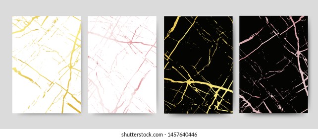 Marble with golden texture background. Tender background. Vector illustration for your graphic design. 