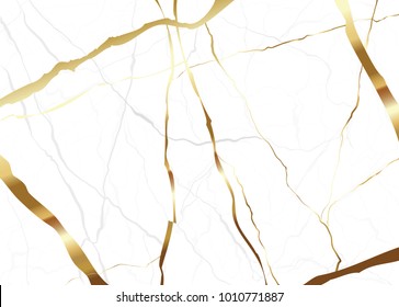 Marble with golden texture background vector illustration.
