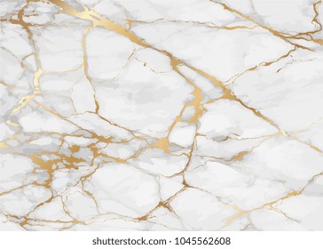 Marble with golden texture background vector illustration in height resolution