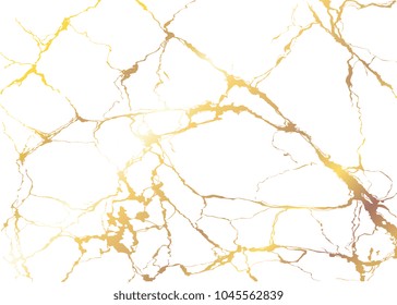 Marble with golden texture background vector illustration in height resolution