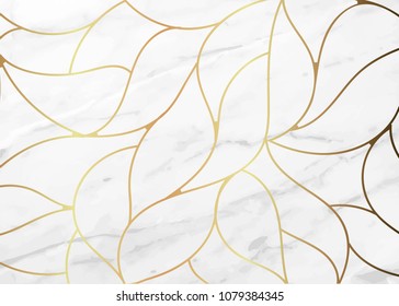 Marble with golden texture background vector illustration