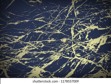 Marble with golden texture background vector.  