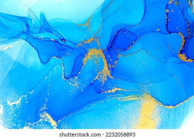 Marble Gradient Dark Blue Abstract Artwork Vector Pattern