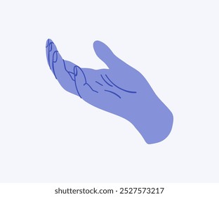 Marmor griechischen Teil der Statue in flachem Stil, Hand. Handgezeichnete Vektorgrafik.