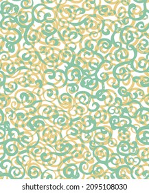 Marble green paper vector made. Suminagashi technique.cloth texture, Seamless pattern of hand drawn doodle swirling branches