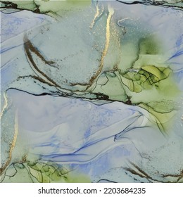 Marble Green Water Color. Vector Elegant Glitter. Gold Abstract Background. Bronze Alcohol Ink Watercolor. Golden Vector Ink Canvas. Foil Marble Watercolor. Luxury Abstract Template. Blue Art Paint.