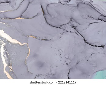 Marble Grey Watercolor. Gold Glitter Background. Alcohol Ink Marble. Vector Lavender Background. Metal Alcohol Ink. Gold Oil Paint. Luxury Light Template. Marble Watercolor Background. Gold Ink Vector