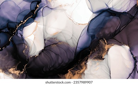 Marble ink abstract  from exquisite original painting for abstract background . Painting was  on high quality paper texture to marble background pattern of ombre alcohol ink vector illustratration