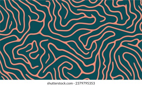 Marble or ink liquid texture. Vector illustration. Modern current ink. Abstract marbled textural background for product design. Illustration. Vector. Wavy vintage psychedelic wallpaper. Art.