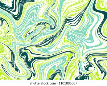 Marble ink texture vector background. Marbling technique fluid dye texture for your design, postcard, banner, flyer, textile, business card. Trendy marble liquid background painting.
