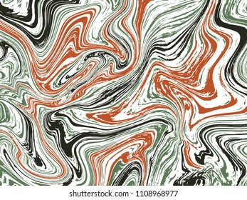 Marble ink texture vector background. Marbling technique fluid dye texture for your exterior design, banner, flyer, textile, business card. Grunge marble liquid background pattern.