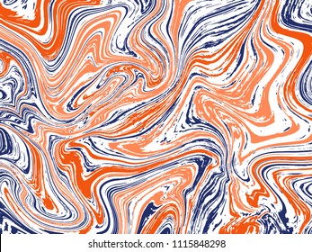 Marble ink texture vector background. Marbling technique fluid dye texture for your design, postcard, banner, poster, textile, notebook cover. Grunge marble liquid background painting.