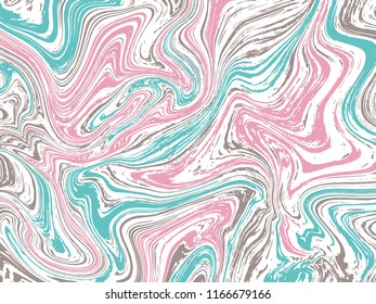 Marble ink texture vector background. Marbling technique fluid dye texture for your exterior design, banner, flyer, textile, business card. Modern marble liquid background painting.