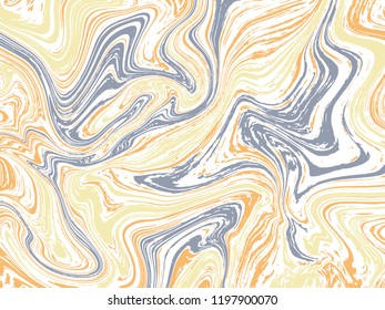 Marble ink texture vector background. Marbling technique fluid dye texture for your design, postcard, banner, flyer, textile, business card. Trendy marble liquid background pattern.