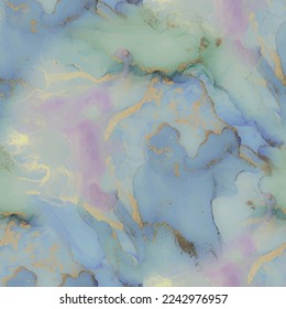 Vector de tinta de mármol. Pintura abstracta de vectores. Pintura de tinta dorada. Tinta metálica de alcohol. Acuarela de Mármol Verde. Glitter sin foco geode. Fondo Azul Oriental. Mármol color agua. Fondo dorado rosado.