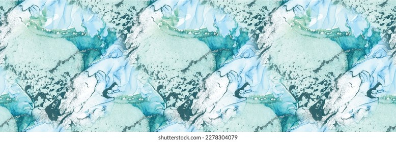 Vector de tinta de mármol. Fondo De Lujo Azul. Mármol color agua. Pintura abstracta de vectores. Acuarela De Resumen De Oro. Tinta metálica de alcohol. Repetición Elegante Ligera. Pintura rosa de arte. Fondo Verde De Mármol.