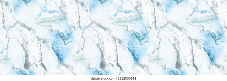 Vector de tinta de mármol. Tinta de alcohol de cobre. Fondo de Mármol Azul. Acuarela De Resumen Rosa. Lienzo de color agua. Pintura de tinta dorada. Textura sin foco. Fondo Blanco Verde. Plantilla moderna sin inconvenientes.