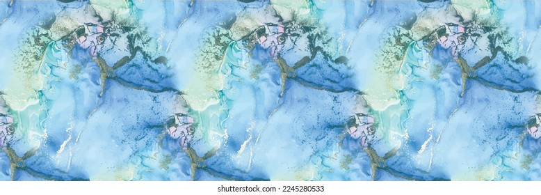 Marble Ink Vector. Green Art Paint. Gold White Background. Light Seamless Pattern. Modern Seamless Template. Pink Marble Background. Blue Abstract Watercolor. Water Color Marble. Copper Alcohol Ink.