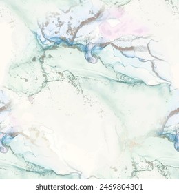 Marble Ink Vector. Green Marble Background. Geode Seamless Glitter. Pink Abstract Watercolor. Gold White Watercolor. Alcohol Ink Marble. Luxury Seamless Painting. Blue Ink Paint. Copper Water Color.