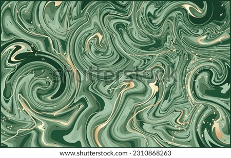Marble Inkscape Background in Green and Gold Color