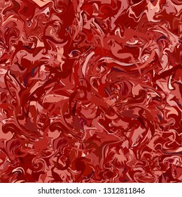 Marble like similar pattern. Abstract hand drawn trendy cool vector background in red colors.