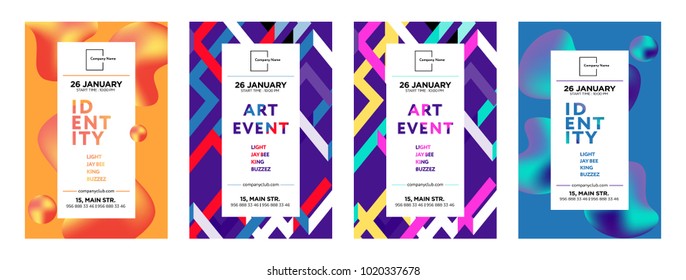 Marble liquid abstract backgrounds design. Colorful halftone gradients. Future shape patterns. Eps10 vector.