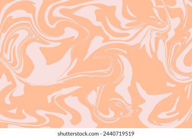 Marble liquid background in light peach and beige colors