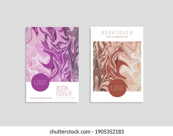 Marble Liquid seamless abstract Book cover design, alcohol ink book cover vector design