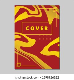 Marble Liquid Vector Template, Chinese Color, Chinese New Year Theme