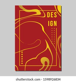 Marble Liquid Vector Template, Chinese Color, Chinese New Year Theme