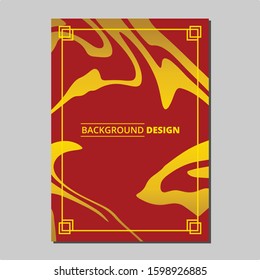 Marble Liquid Vector Template, Chinese Color, Chinese New Year Theme