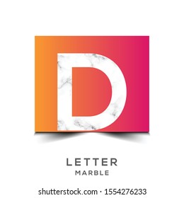  Marble Logo Vector letter D. Marble letter D