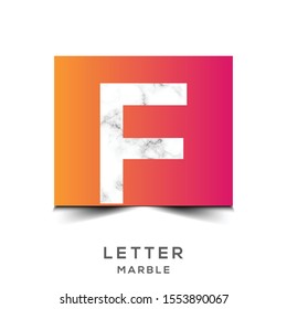  Marble Logo Vector letter F. Marble letter F