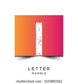  Marble Logo Vector letter i. Marble letter i