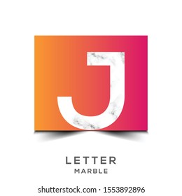  Marble Logo Vector letter J. Marble letter J
