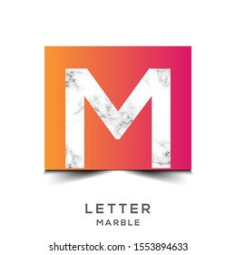  Marble Logo Vector letter M. Marble letter M