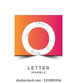  Marble Logo Vector letter O. Marble letter O
