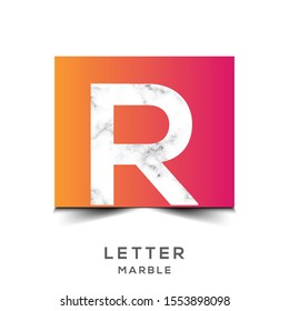  Marble Logo Vector letter R. Marble letter R