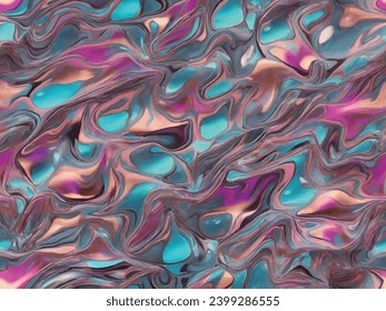Marble Mirage: Holographic Reflections in Dynamic Colors