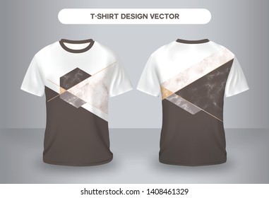 Marble Nature ElementT-shirt Vector Design front and back view.