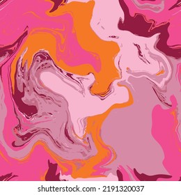 marble painting fashion textile pattern pink orange bordo violet