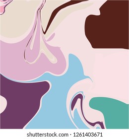 Marble Pattern - Abstract Texture with Soft Pastels Colors 2018 - in vector